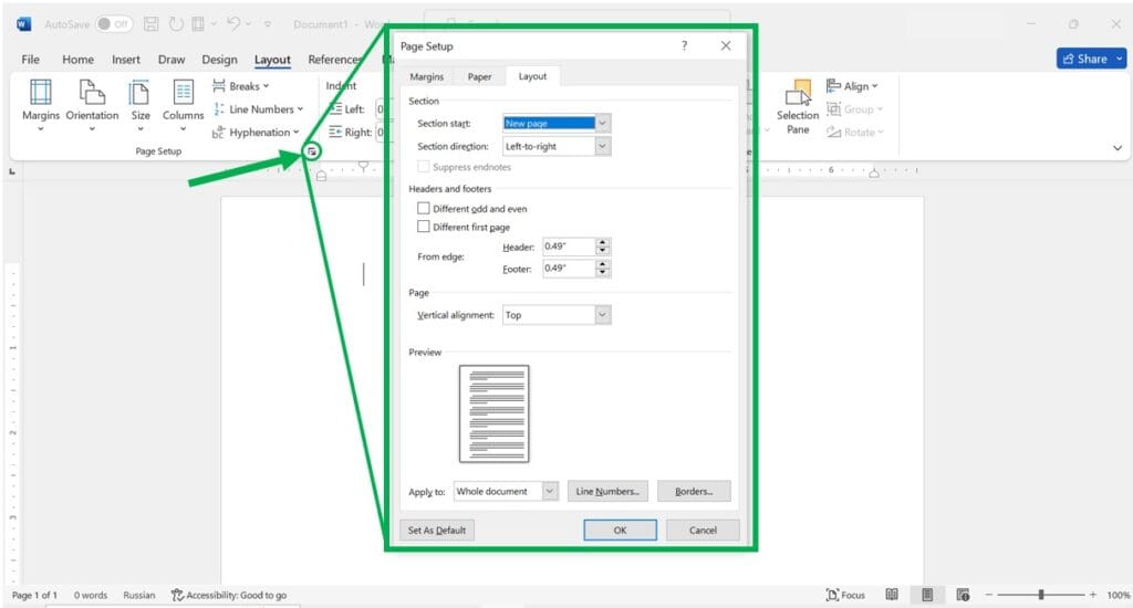 Dialog Box Launcher