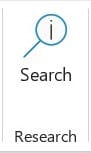 Research Section of MS Word in MS Word