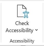 Accessibility Section in MS Word