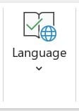 Language option in Review Tab