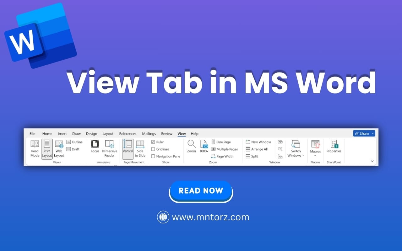 View Tab in MS Word