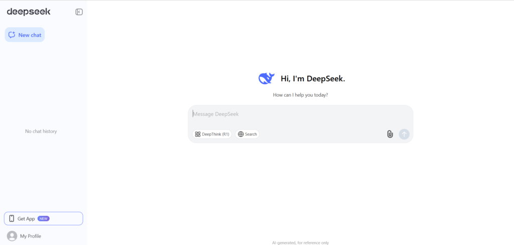 DeepSeek vs ChatGPT UI comparison — DeepSeek